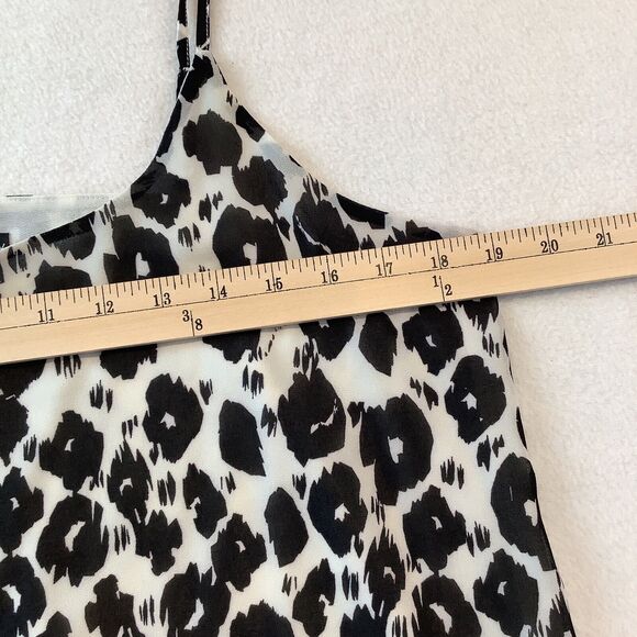 Cynthia‎ Rowley Camisole Womens Medium Black White Double Layer Spaghetti Straps - Picture 6 of 10